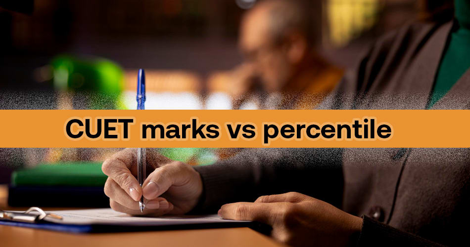 CUET marks vs percentile comparison for 2025 admission CUET marks vs percentile chart 2025